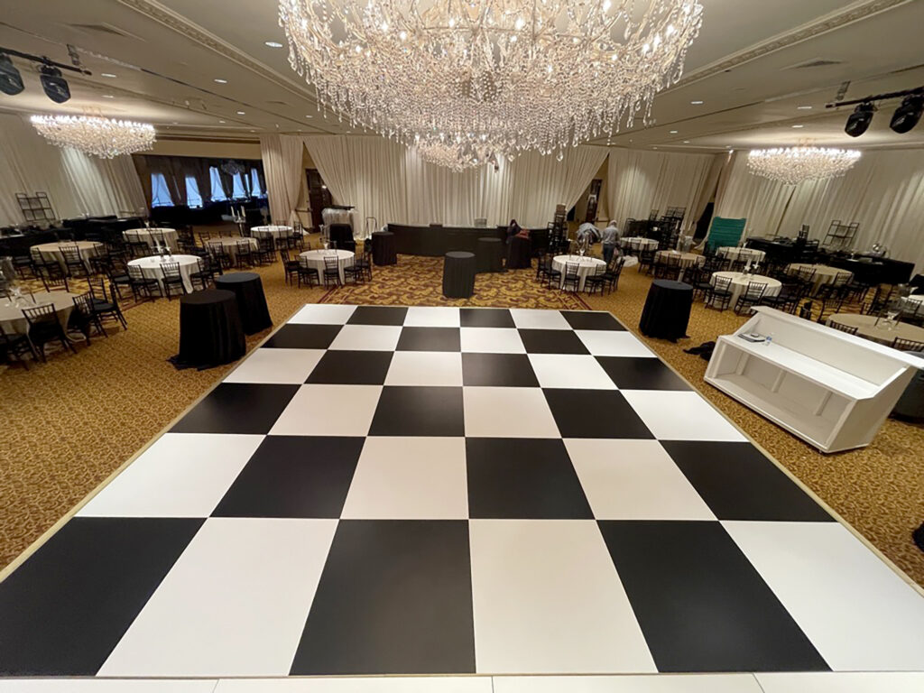 Checkerboard Black and White Dance Floor